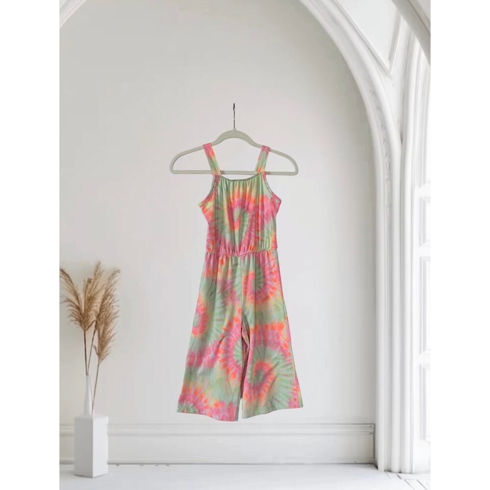 GIRLS WONDER NATION NEON MULTI COLORED ROMPER SZ 6/6X SMALL